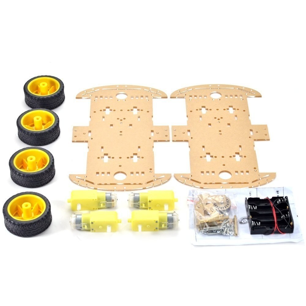 4wd çok amaçlı mobil robot platformu parçaları